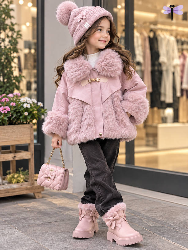 کاپشن دخترونه چرم وارداتی